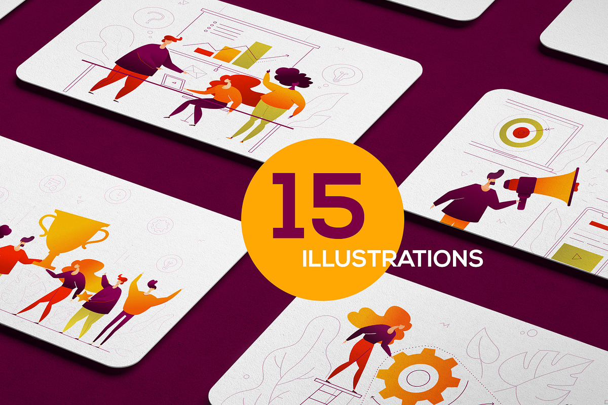 Business Team Illustration Kit, an UI Kit Template by Boyko Pictures (Photo 2 of 15)
