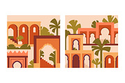 Morocco architecture set, background, a Decorative Illustration by Good Studio (Thumbnail 7 of 19)