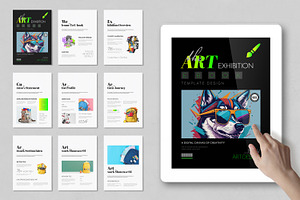 Art Gallery Exhibition E Book Design, an UI Kit Template by MightyDesign