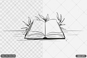 Floral Book SVG PNG Bundle Vol. 1, an Illustration by Actual Pixel (Thumbnail 13 of 29)