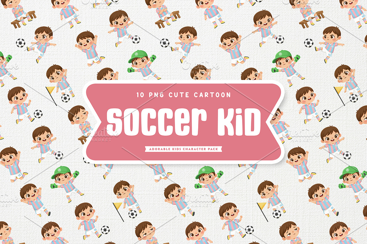 Friendly Soccer Kid Cute Cartoon, a Sport Illustration by Gohsantosa (Photo 2 of 4)