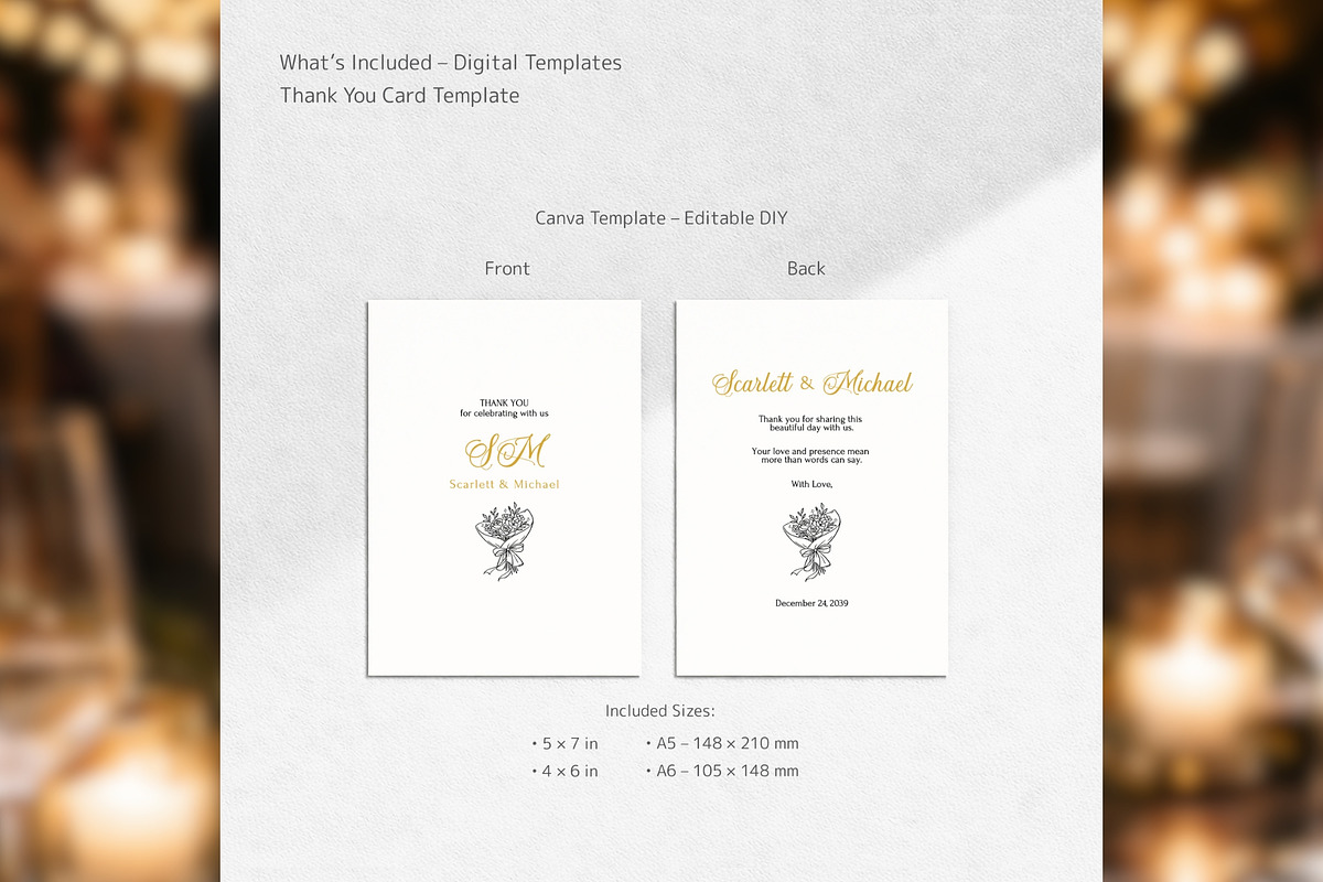 Luxury Thank You Card Canva bd004, a Card Template by TyphoonStudio (Photo 3 of 8)