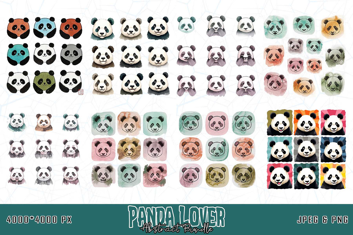 Panda Lover Retro Collage Bundle, an Object Illustration by Sofia's Fashion (Photo 3 of 3)