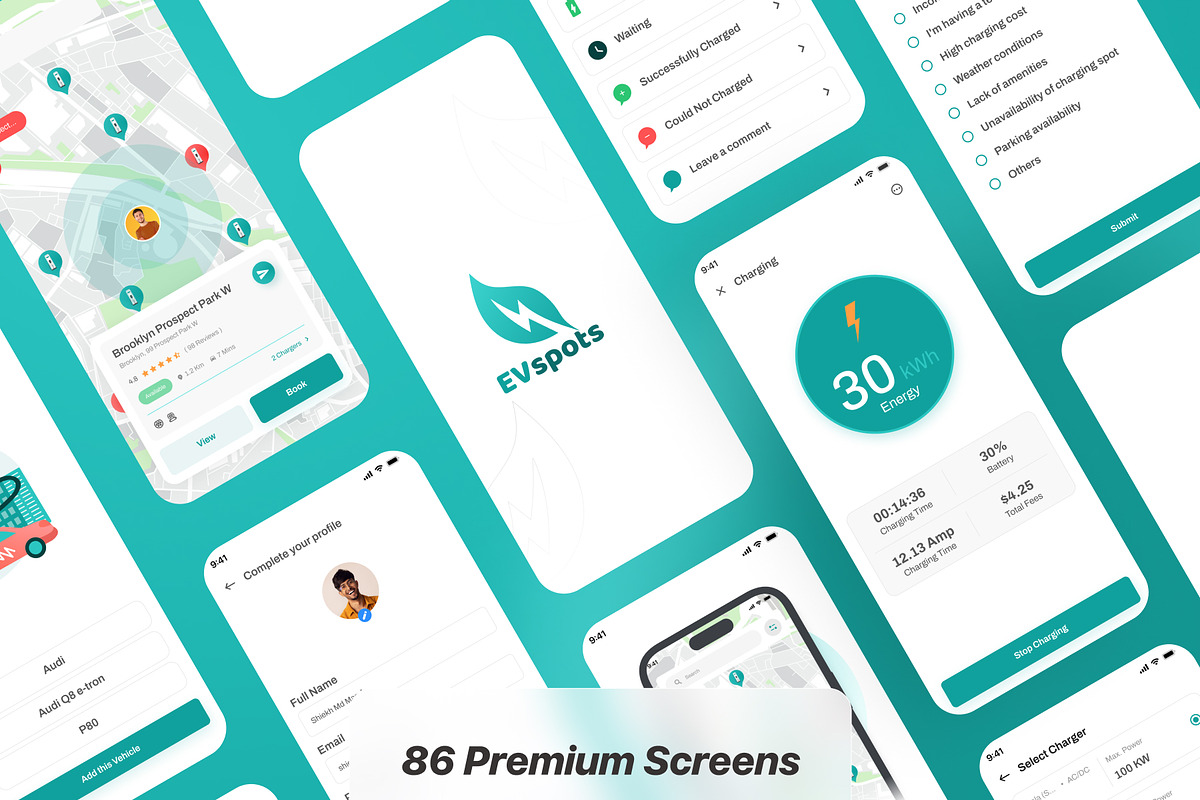 EVspots-EV Charging Station Finder, an UI Kit Template by Netro Systems (Photo 3 of 5)