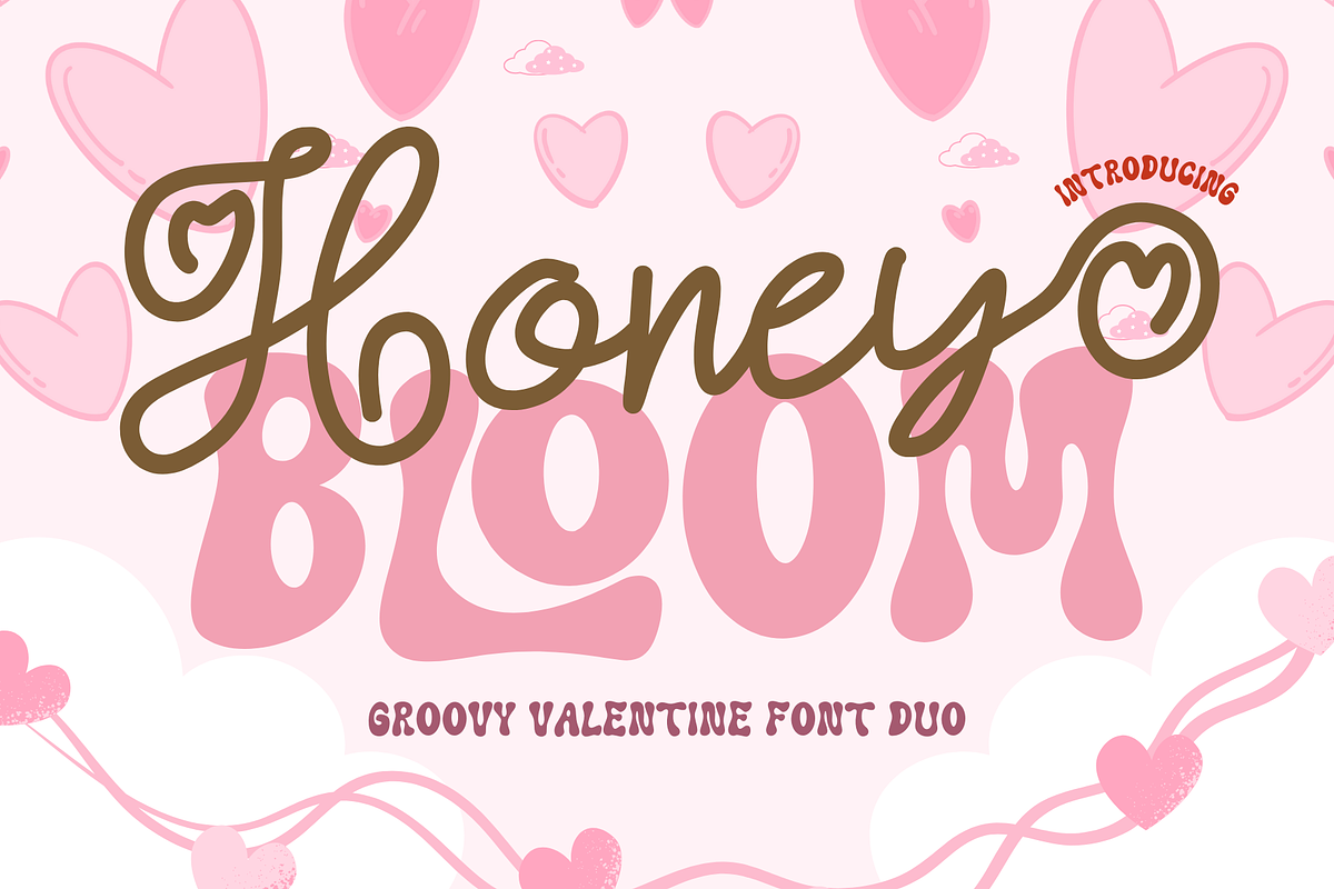 Honey Bloom - Valentine Font Duo, a Handwritten Font by Brown Cupple (Photo 1 of 10)