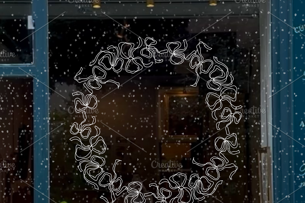 Christmas Bow – Chalk Template, an Object Graphic by Tove Malm Studio (Photo 1 of 4)