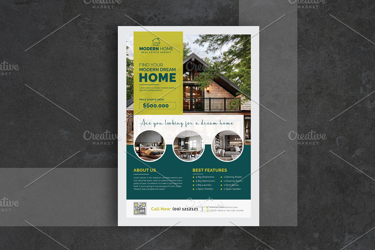 Real Estate Flyer, a Flyer Template by GraphicsBurg (Photo 4 of 5)