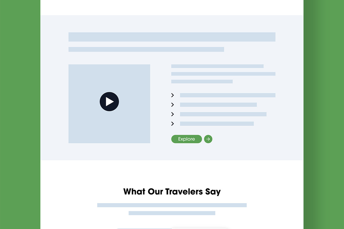 Minimalist Travel Wireframe Layout, a Wireframe Template by MightyDesign (Photo 4 of 9)