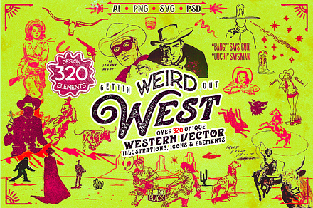 320 Western Icons and Illustrations, an Object Graphic by Retro Black Studio