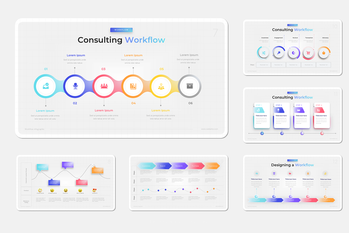 Workflow Infographics PowerPoint, a Presentation Template by Pixslides (Photo 3 of 4)