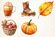 Watercolor Autumn Fall Clipart, an Illustration by Dream Creation (Thumbnail 7 of 7)