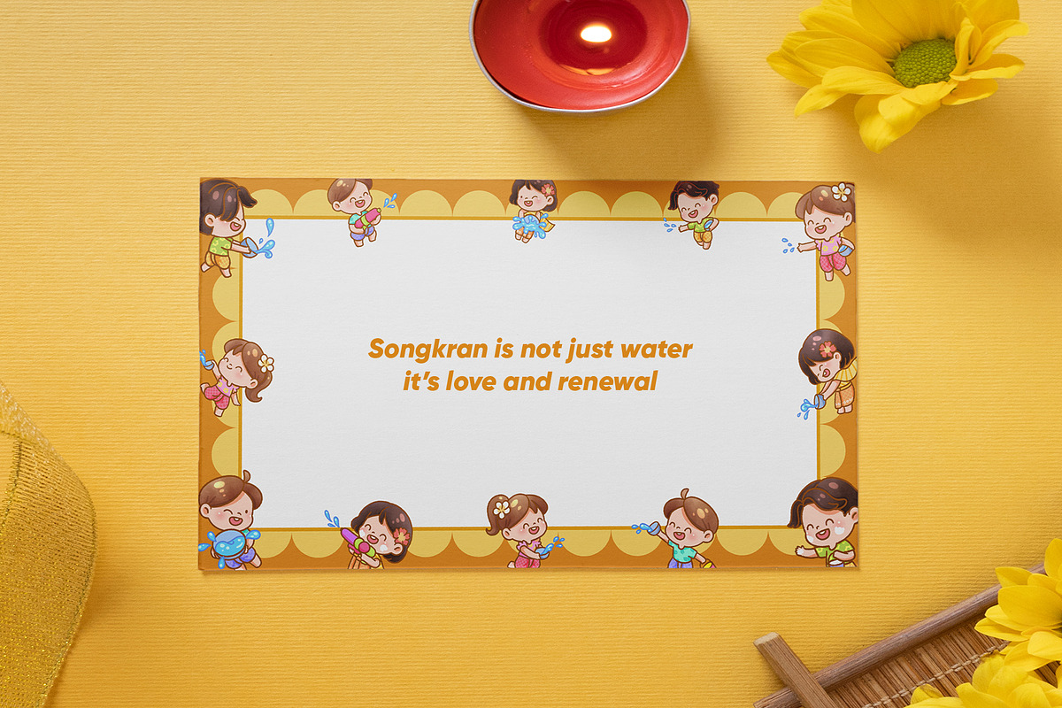 Thai Kids Songkran Splash Digital, a Seasonal Illustration by CreativeValuation (Photo 11 of 11)