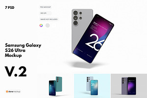 Samsung S26 Ultra Mockup Set 2, an Android Mockup by DSNA Mockup