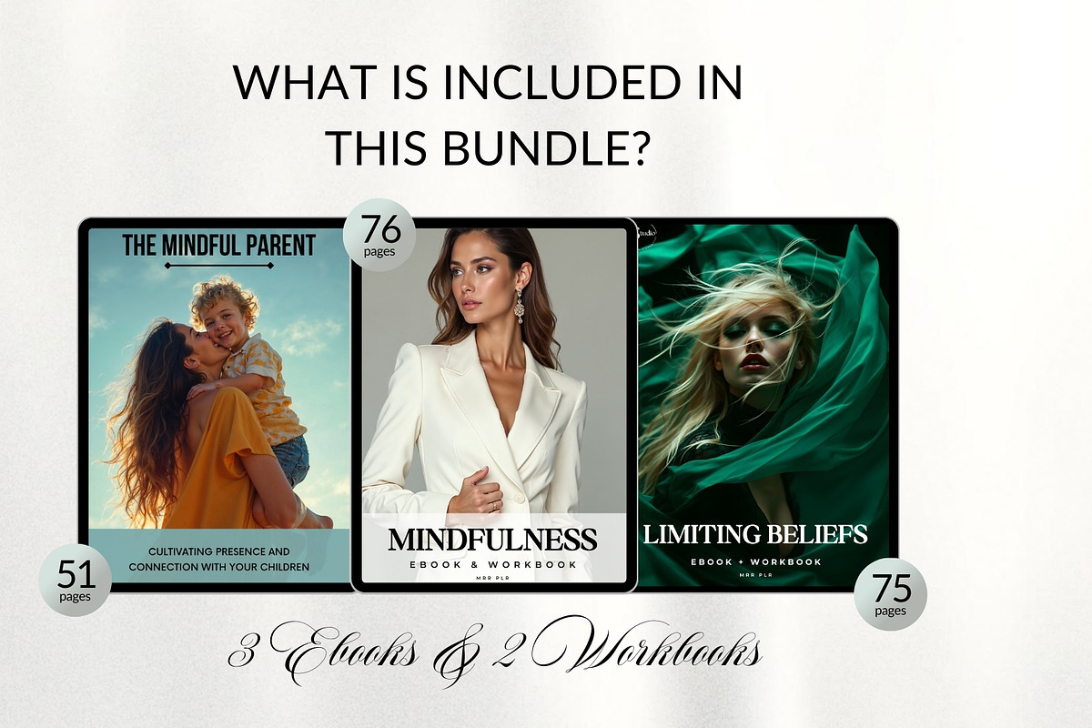 Coaching Bundle EBooks MRR PLR, a Brochure Template by CopertiniStudio (Photo 5 of 10)