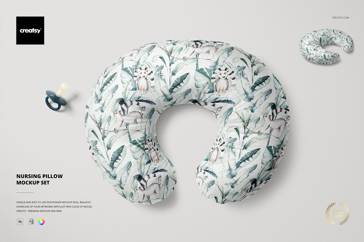 Nursing Pillow Mockup Set, a Product Mockup by Creatsy (Photo 1 of 8)