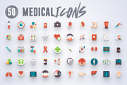 50 Medical Flat Icons, an Outline Icon by Dighital (Thumbnail 7 of 8)