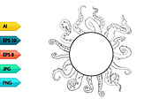 Vector sketch octopus tentacles, an Animal Illustration by julia_musdotter (Thumbnail 14 of 19)