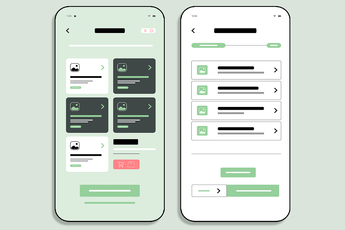 Mobile App Wireframe UI Kit Template, a Wireframe Template by MightyDesign (Photo 3 of 8)