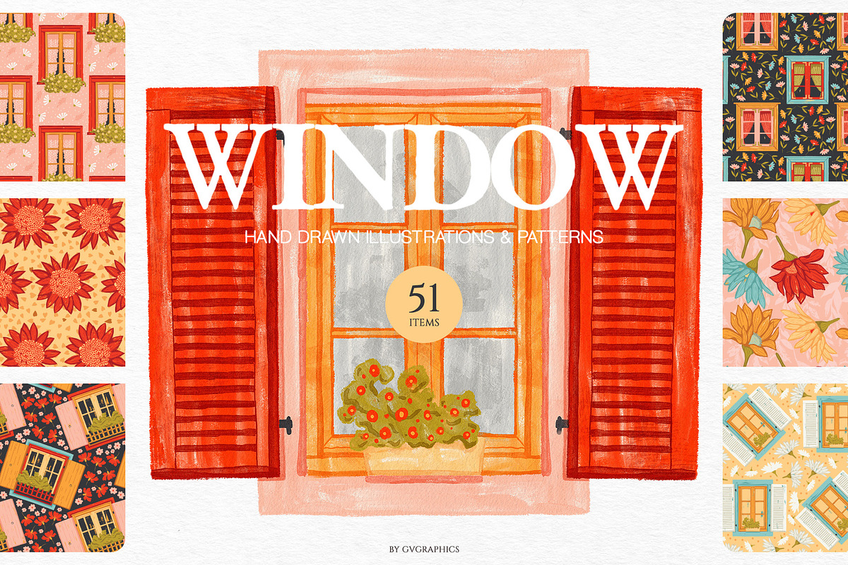WINDOW | Patterns and Illustrations, a Pattern Graphic by GVGraphics (Photo 1 of 18)