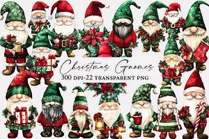 Christmas Gnomes Clipart, an Illustration by Designworld