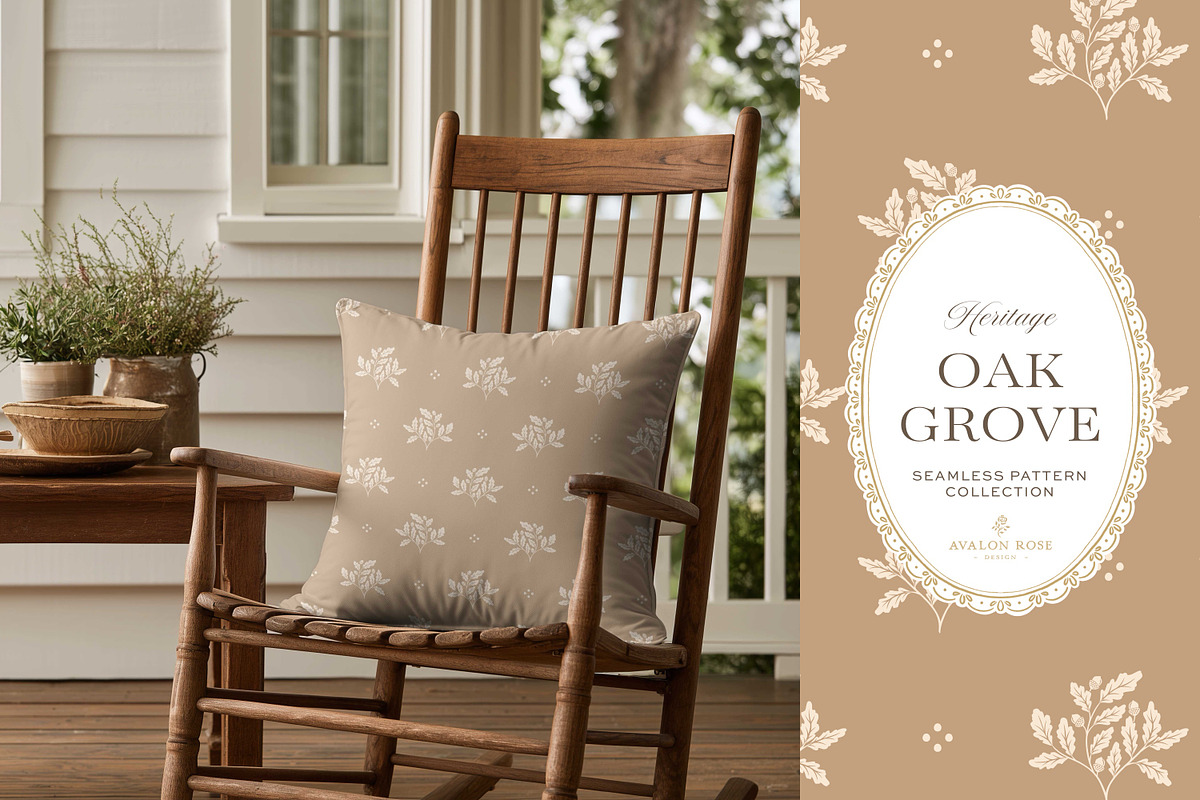 Oak & Acorn Autumn Patterns - Tan, a Pattern Graphic by Eclectic Anthology (Photo 8 of 13)