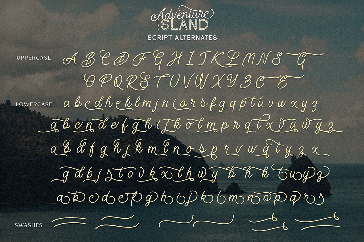Adventure Island, a Script Font by Larin Type Co. (Photo 14 of 15)