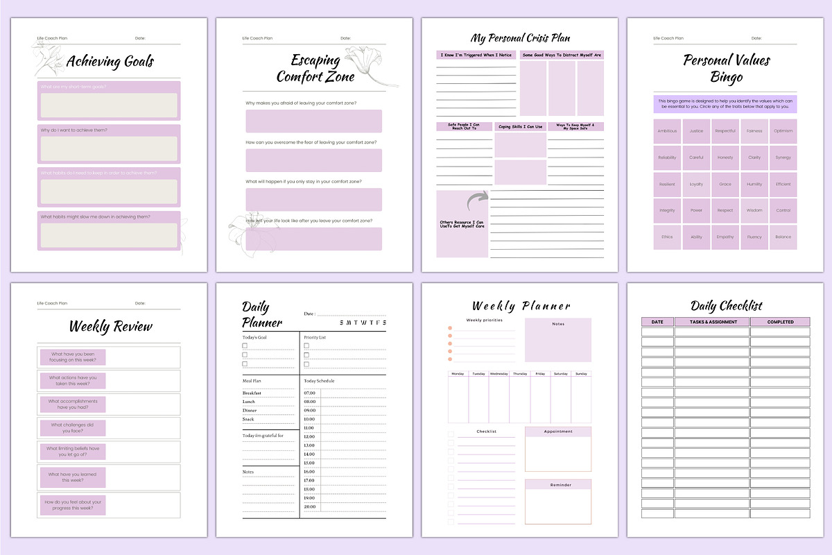 2025-2026 Life Coaching Planner KDP, a Stationery Template by Shumaya (Photo 4 of 9)