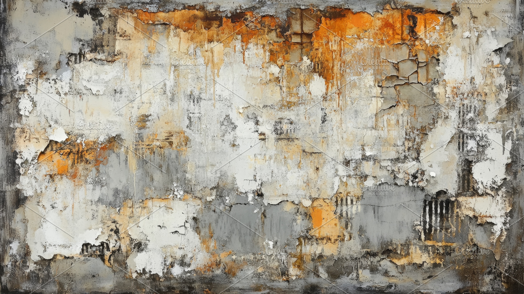 Abstract Grunge Wall with Mixed Textures and Bold Colors, an Abstract Photo by Natalia Klenova's Shop