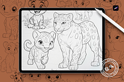 PROCREATE STAMP SAFARI ANIMALS, a Shape Add-On by Spasibenko Art (Thumbnail 3 of 5)