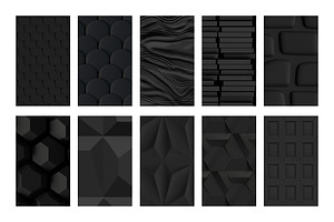 3D Patterns Matte Black Edition