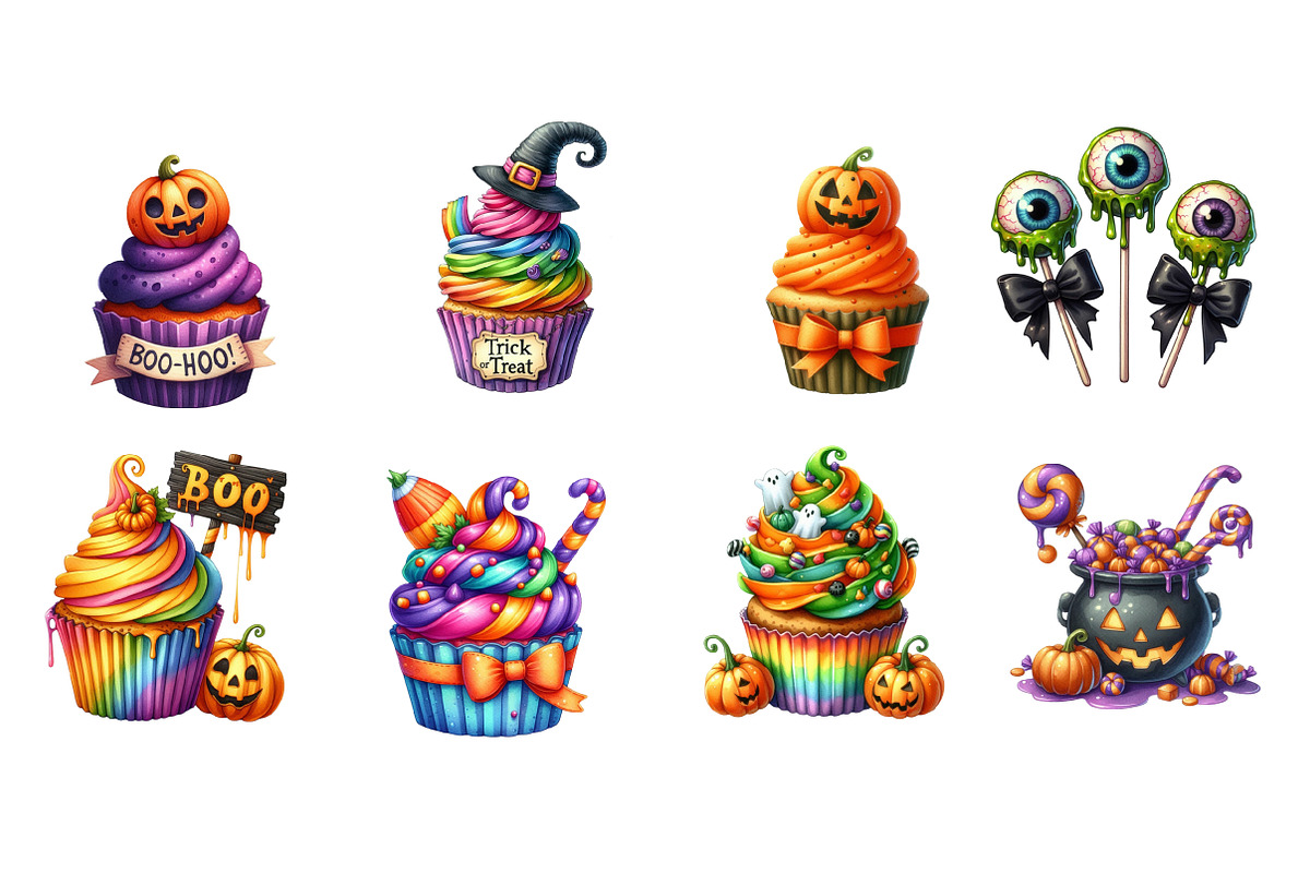 Halloween Cupcake Clipart, an Illustration by Designworld (Photo 5 of 6)