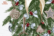 Farmhouse Christmas Watercolor Set, a Seasonal Illustration by BarvArt (Thumbnail 28 of 28)