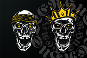 Hustler Skull Vector Art, a Decorative Illustration by Vecster (Thumbnail 2 of 7)