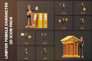 Lawyer Female 3D Illustration Pack, a Characters & Person 3D Model by Tempcraft (Thumbnail 3 of 5)