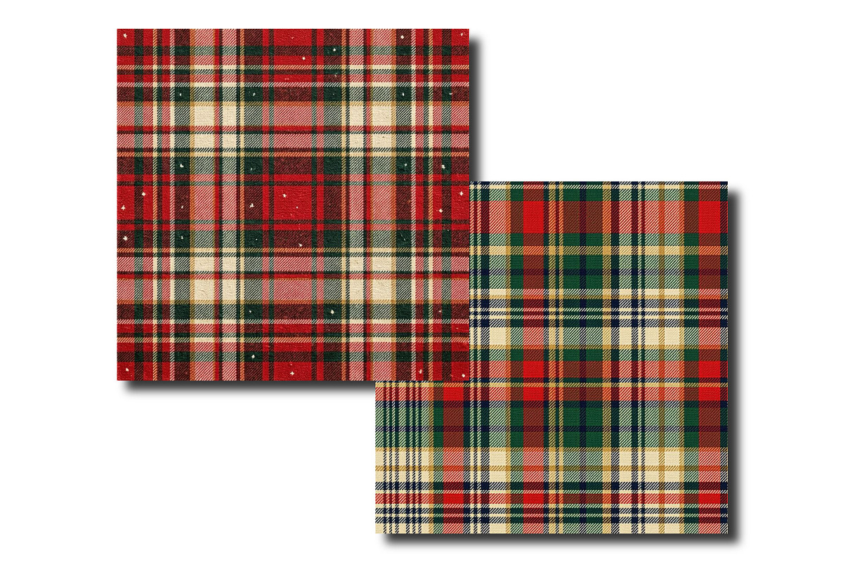 Christmas Plaid Tartan Digital Paper, a Pattern Graphic by Designking (Photo 5 of 5)