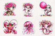 Beach Animals Clipart PNG, an Illustration by CreationArt (Thumbnail 3 of 7)