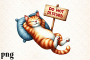 DO NOT DISTURB, Cat PNG, an Illustration by DreamCafeArt (Thumbnail 1 of 3)