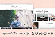 May&June. MinimalTheme | PageBuilder, a WordPress Template by PinkBulletin (Thumbnail 1 of 3)