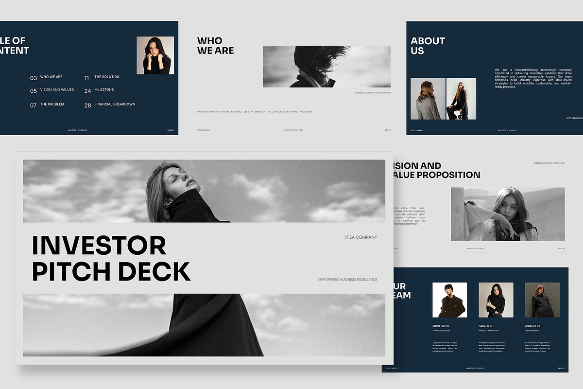 Itza : Investor Pitch Google Slides, a Presentation Template by Punkl Camp (Photo 1 of 16)