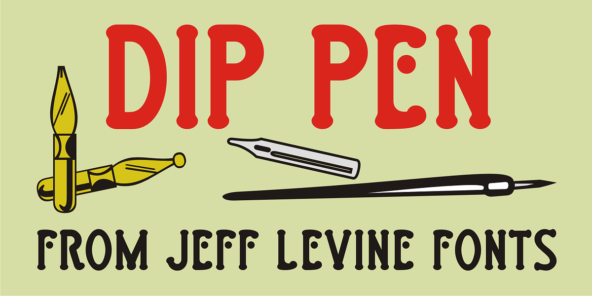 Dip Pen JNL, a Handwritten Font by Jeff Levine Fonts