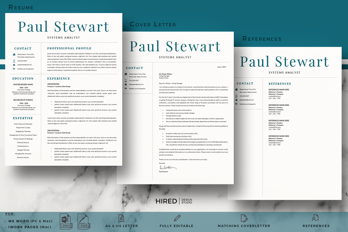 Systems Analyst Resume and Cover L., a Resume Template by HIRED Design Studio (Photo 4 of 11)