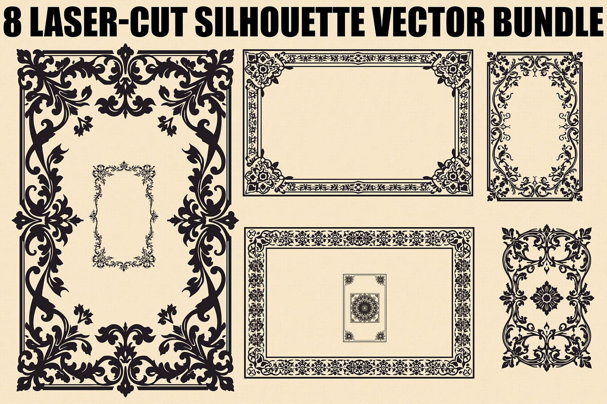 Elegant Flower Ornament Set, an Illustration by Creativeshirt (Photo 1 of 8)