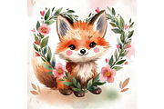 Whimsical Woodland Valentine Clipart, a Seasonal Illustration by Creative design (Thumbnail 6 of 7)