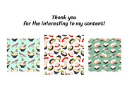 Japanese Food & Culture Patterns, a Food Illustration by InkyQueenArt (Thumbnail 7 of 7)