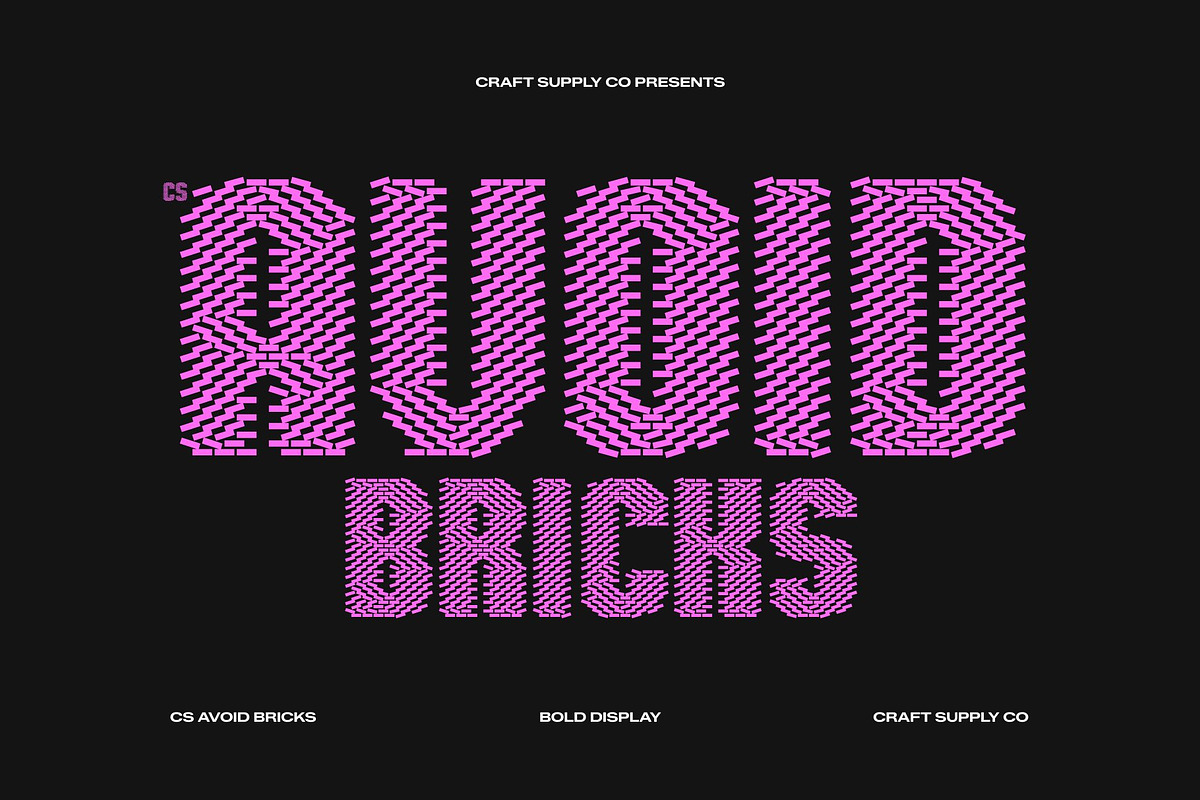 CS Avoid Bricks, a Sans Serif Font by Craft Supply Co. (Photo 1 of 8)
