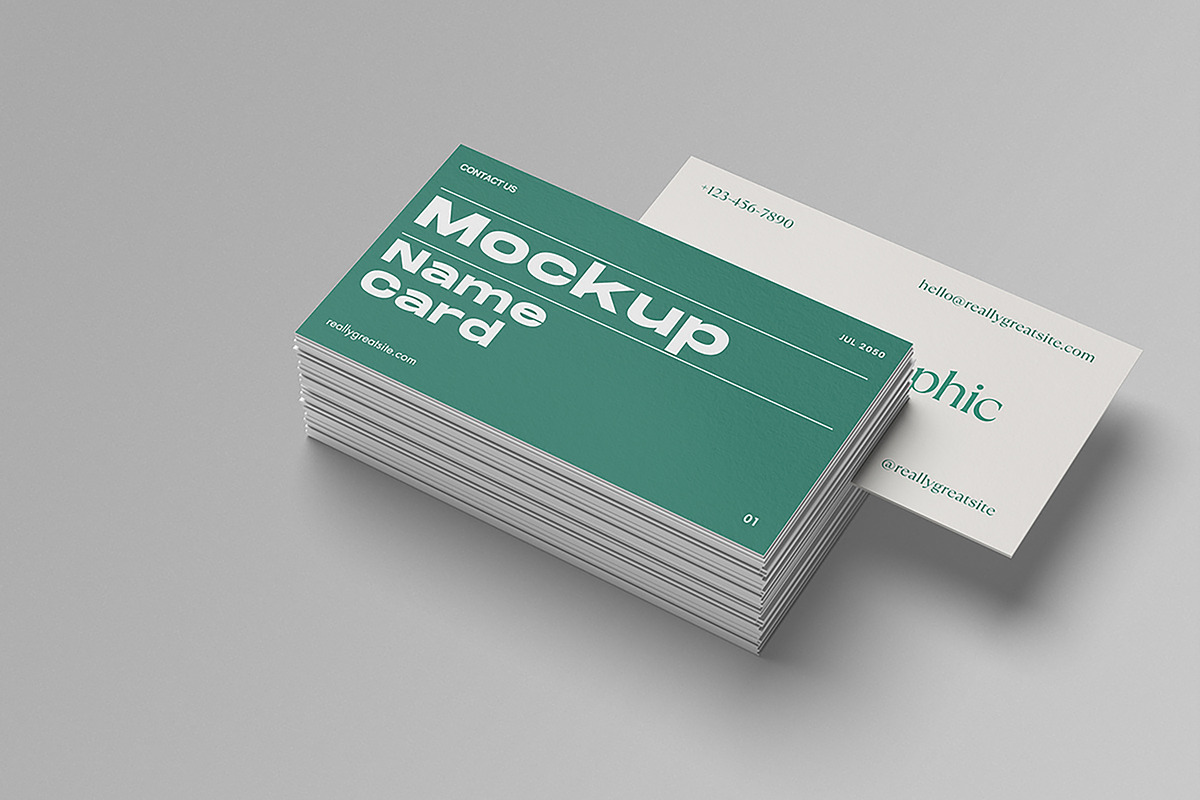 Name Card Mockup, an Advertising Mockup by Difa Design (Photo 3 of 6)