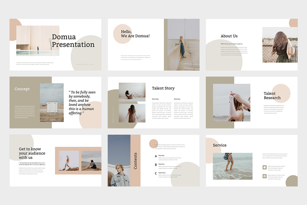 Domua : Talent Agency Google Slides, a Presentation Template by Punkl Camp (Photo 6 of 9)