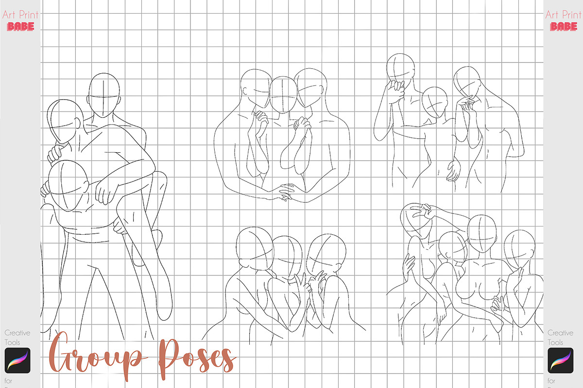 Procreate Anime Pose Body Anatomy, a Brush Add-On by ArtPrintBabe (Photo 8 of 10)