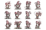 Valentine's Gnome with Flowers Clipa, an Illustration by Design Market (Thumbnail 2 of 3)