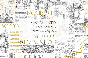 Vintage Travel Typography Pattern